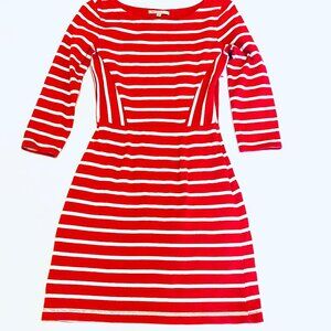 GAP striped cotton mini dress Womens Extra Small red white nautical preppy